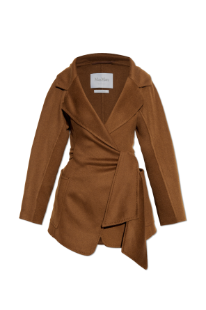 コート MAX MARA MELINDA CASHMERE WRAP COAT MAX MARA Melinda $6490 Black Cashmere Midi With Belt Coat